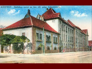 A Srkny uccai m. kir. ll. polg. lenyiskola - kpeslap az 1930-as vekből